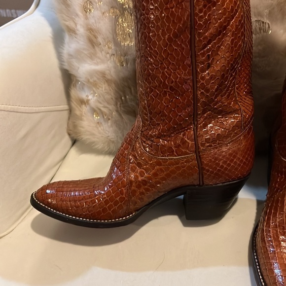Tony Lama Exotic Dan post western boots - Picture 7 of 13